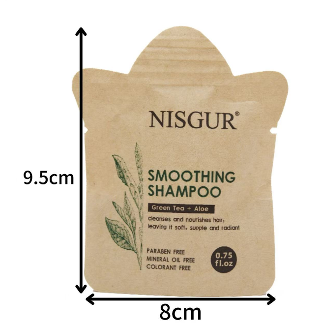 100 / 200 Pack Hotel Shampoo Bulk (Travel Size 0.75oz) No Plastic Kraft Paper Pouch, Aloe and Green Tea Extract
