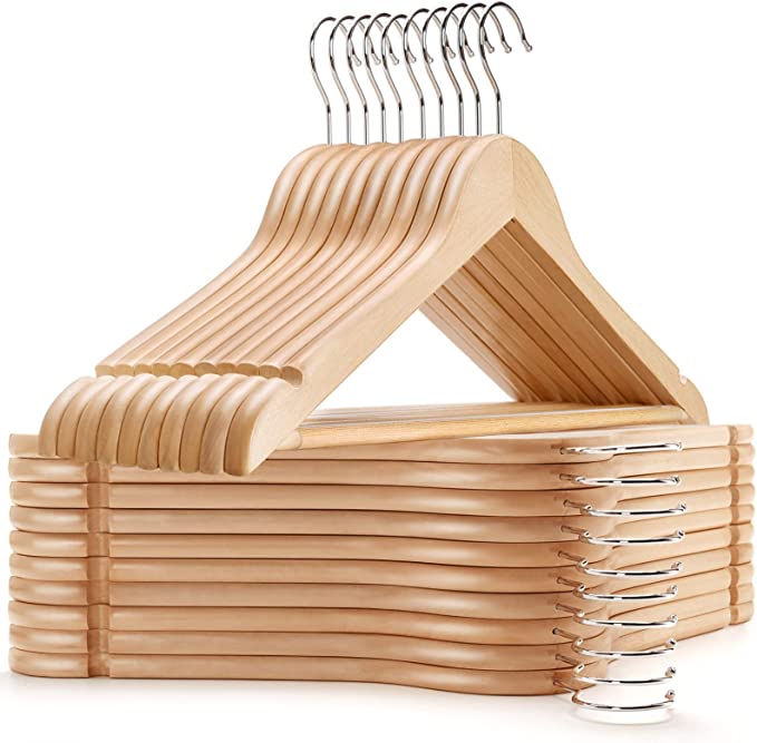 Slim Wood Hangers - Bamboo Wood Hangers