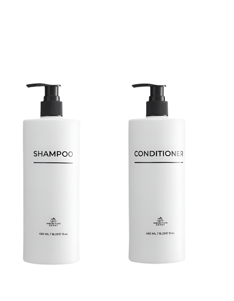 room shampoo本体&備品類 White Label 6 Shampoo & 6 Conditioner, Shower Wall Dispenser (12