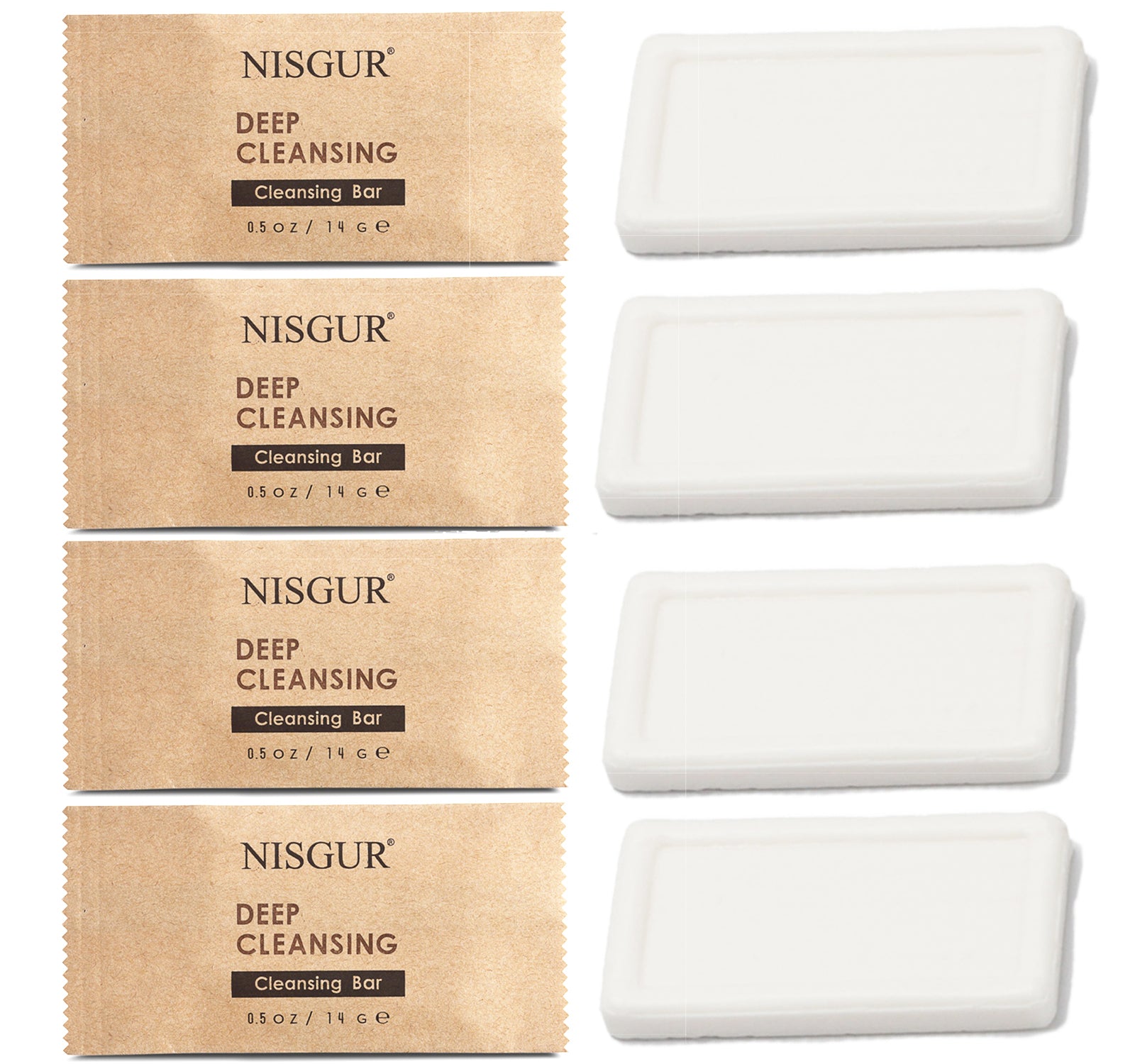 200 / 400 Pack Nisgur Hotel Bar Soap, Wholesale Travel Size 0.5oz