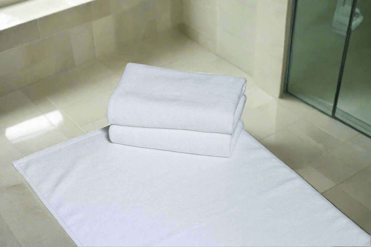 100% Cotton Bathmats, White Shower Bathroom Floor Mat