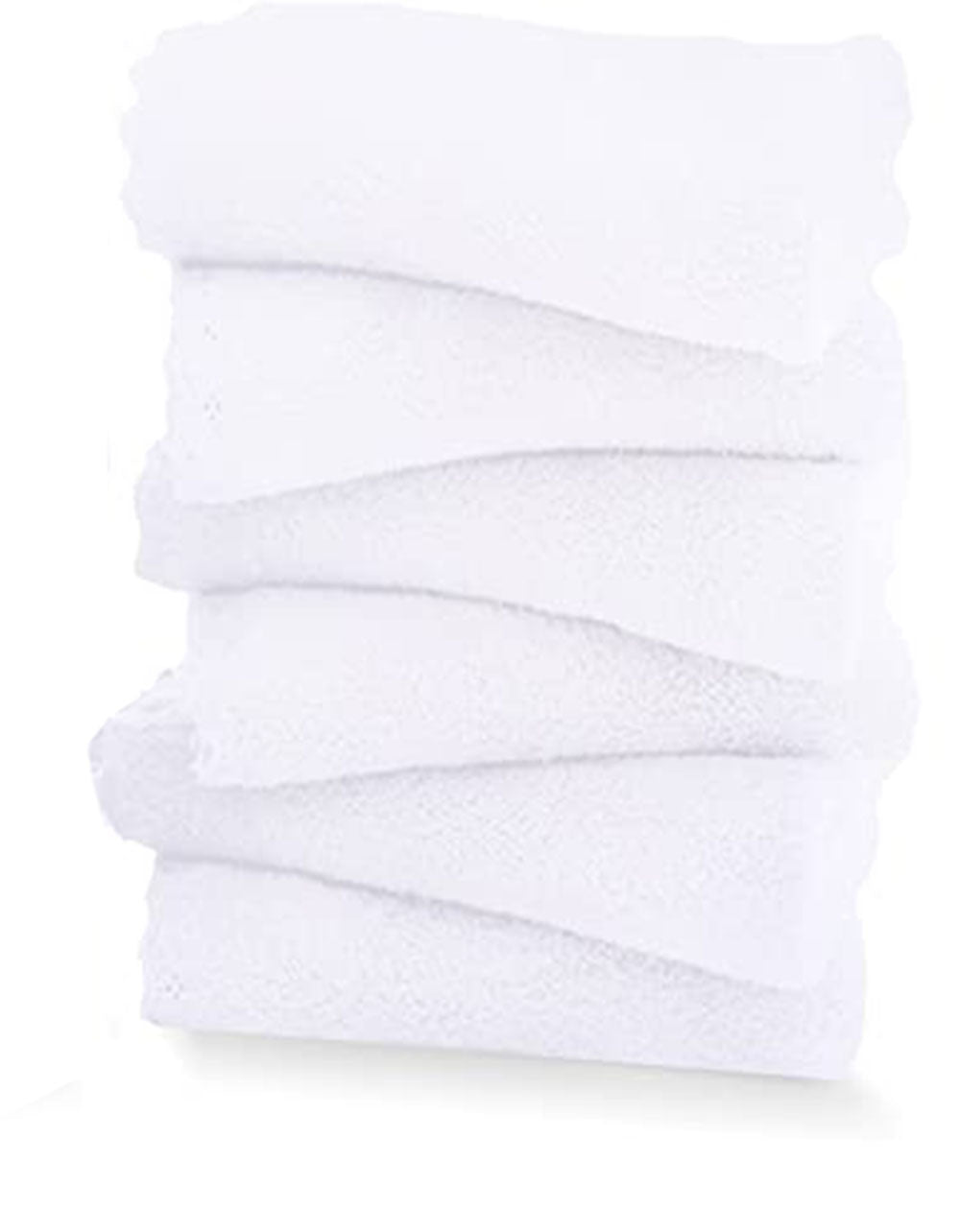 100% Cotton White Face Towels 12.5