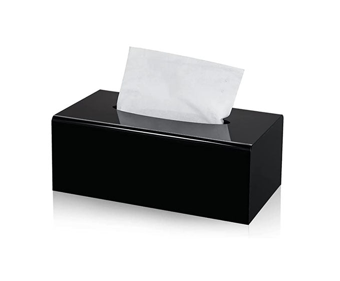 Facial tissue box holder top