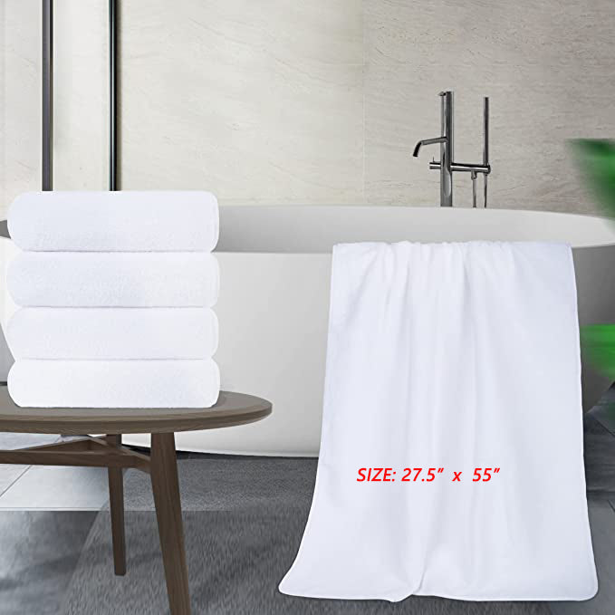 100% Cotton Luxury Extra Large Bath Towels 27.5"X55"