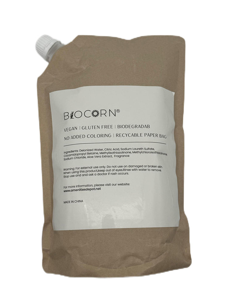 body wash refill recyclable paper bag