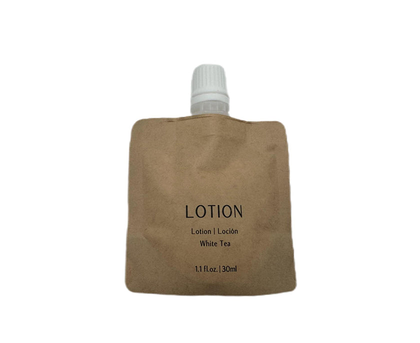 BIOCORN Body Lotion Recyclable Kraft Paper Pouch Bag (100 / 200 Pack, 1.1oz/30ml
