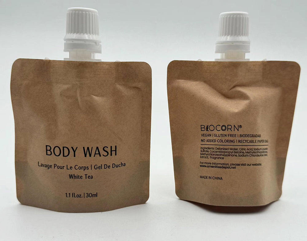 Body Wash Recyclable Kraft Paper Pouch Bag