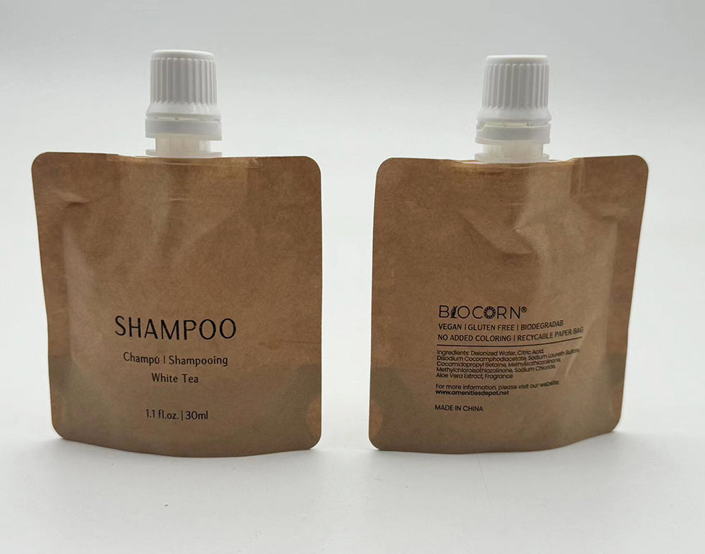 Shampoo Recyclable Kraft Paper Pouch Bag