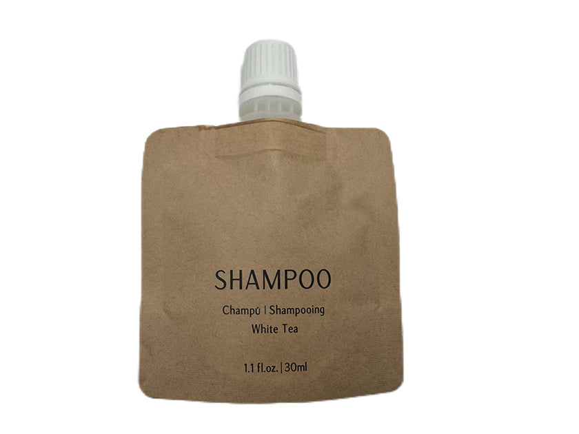 BIOCORN Shampoo Recyclable Kraft Paper Pouch Bag (100 / 200 Pack, 1.1oz/30ml)