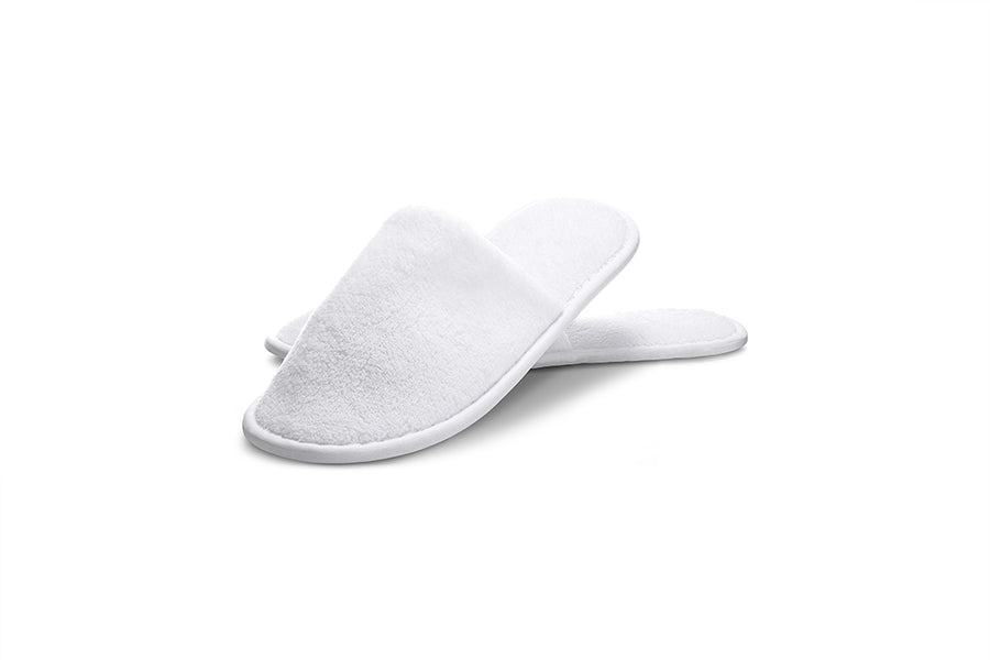 disposable guest white cotton slippers 