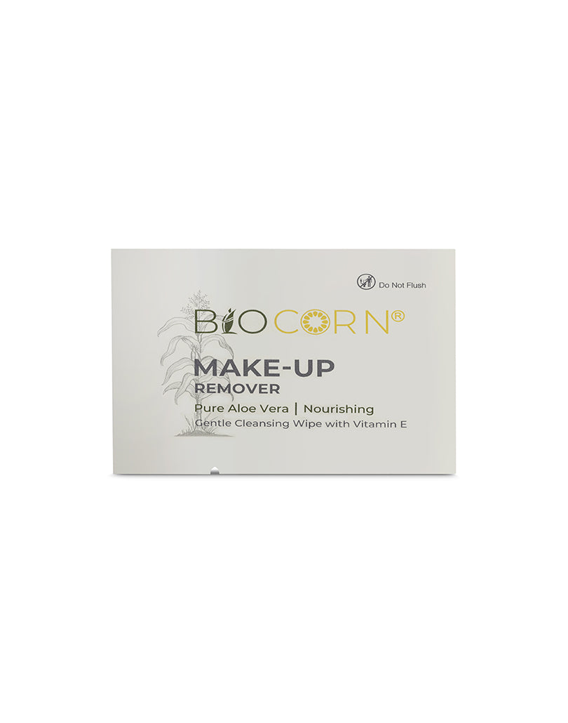 Make-up remover wipes, biocorn, individually packed