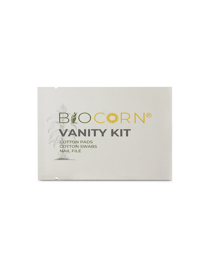 Vanity kit, cotton pads, cotton tips, nail file