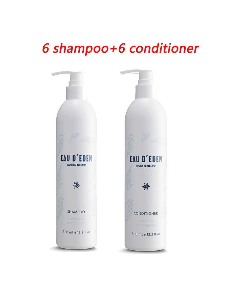 6 Shampoo & 6 Conditioner, Drill-Free Wall Mount Shower Dispenser