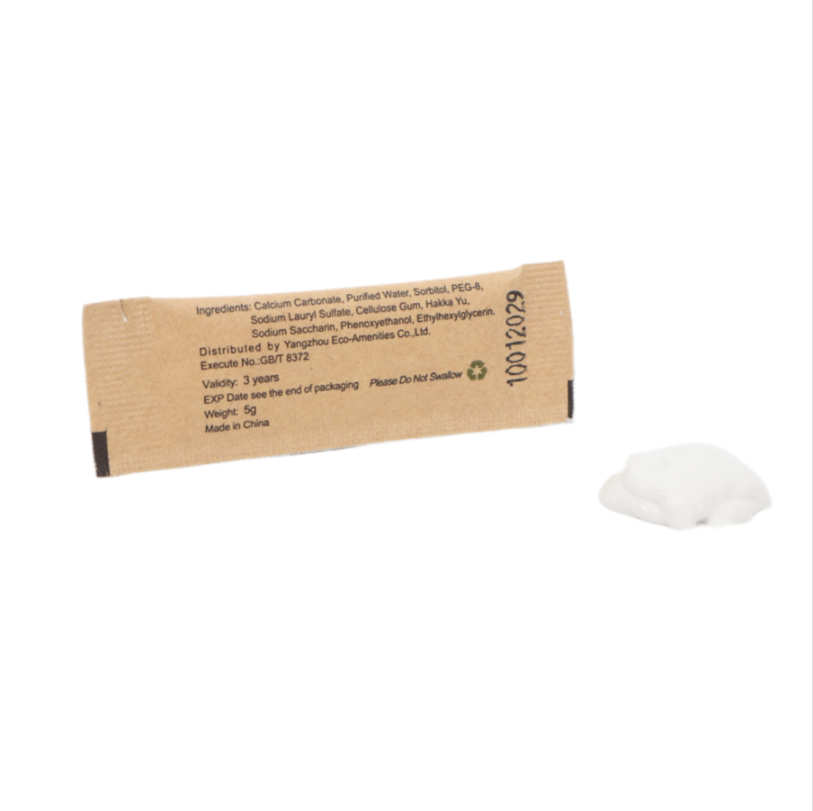 (250/1000 Pack) James Gent 5g Toothpaste Travel Size, in individual kraft paper bags