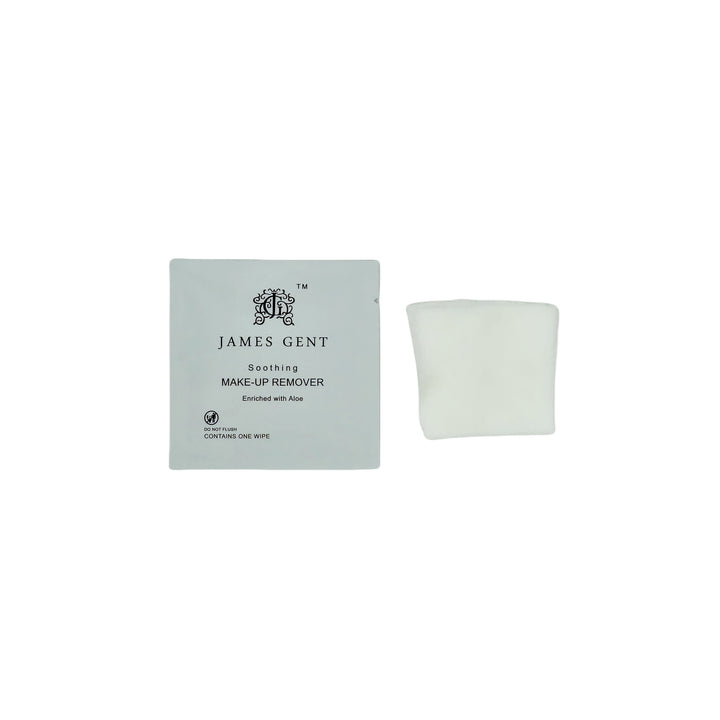 Make-up remover with packaging labeled 'James Gent' on a white background