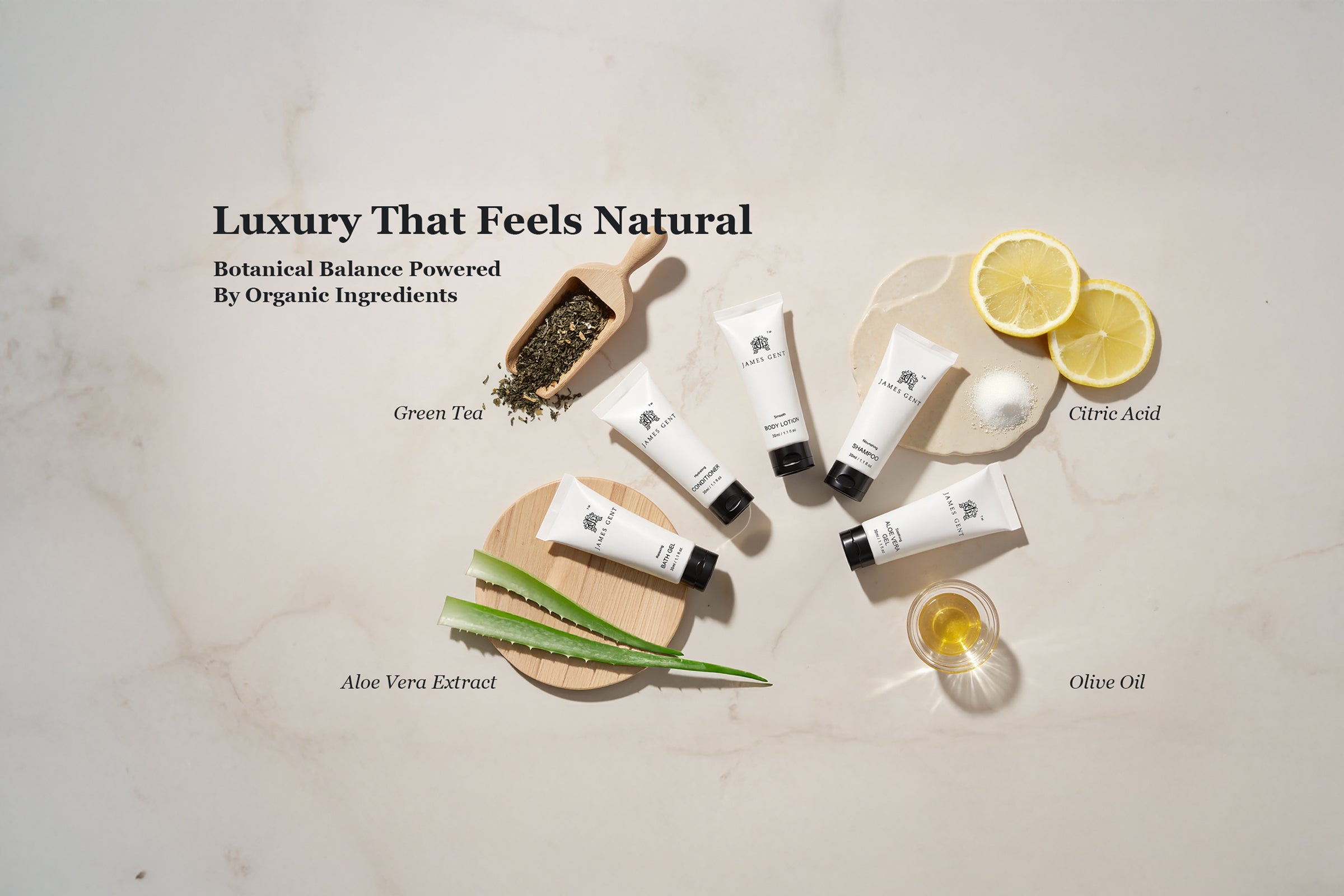 James Gent toiletries set for hotels