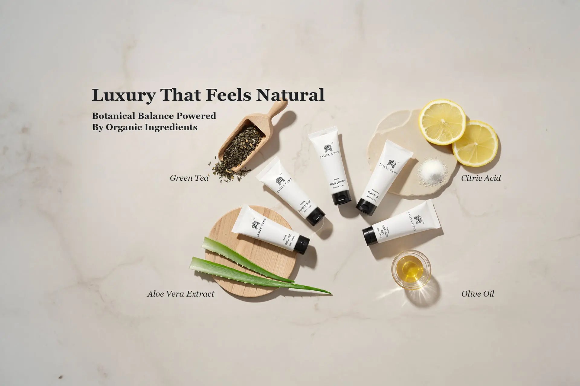 James Gent toiletries set for hotels