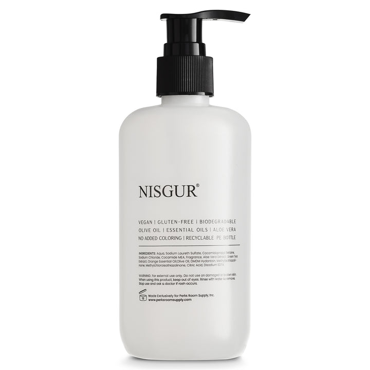 Pack of 12 Nisgur Hand Soap Pump Bottle 10.14 Fl oz/300 ML Each Refillable Hand Soap Aloe vera, and Green Tea Extract Infused Hotel Toiletries