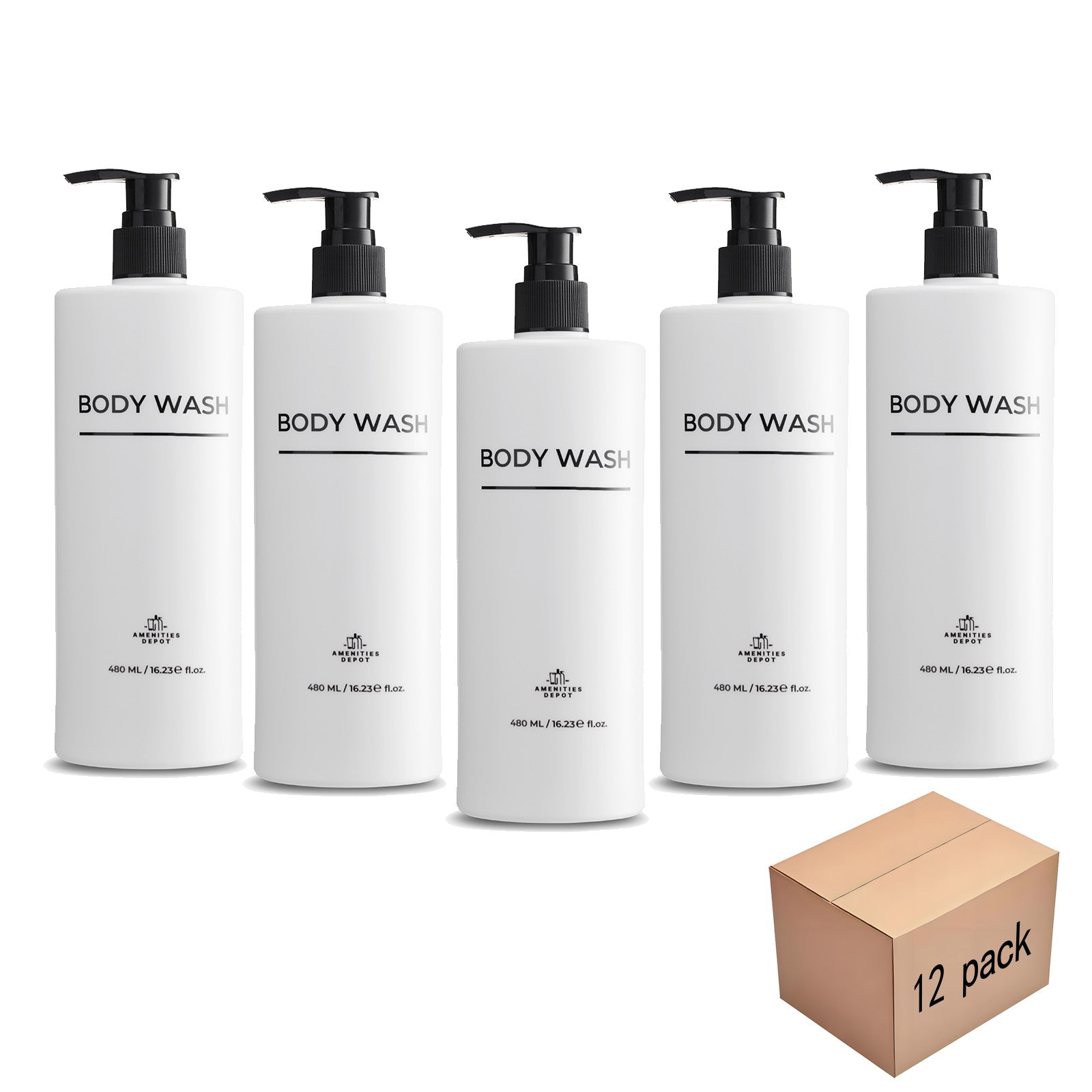 White Label Shampoo, Drill-Free Wall Mount Shower Dispenser (12