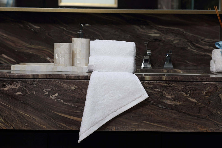 100% Cotton White Face Towels 12.5"X12.5" (Pack of 6)