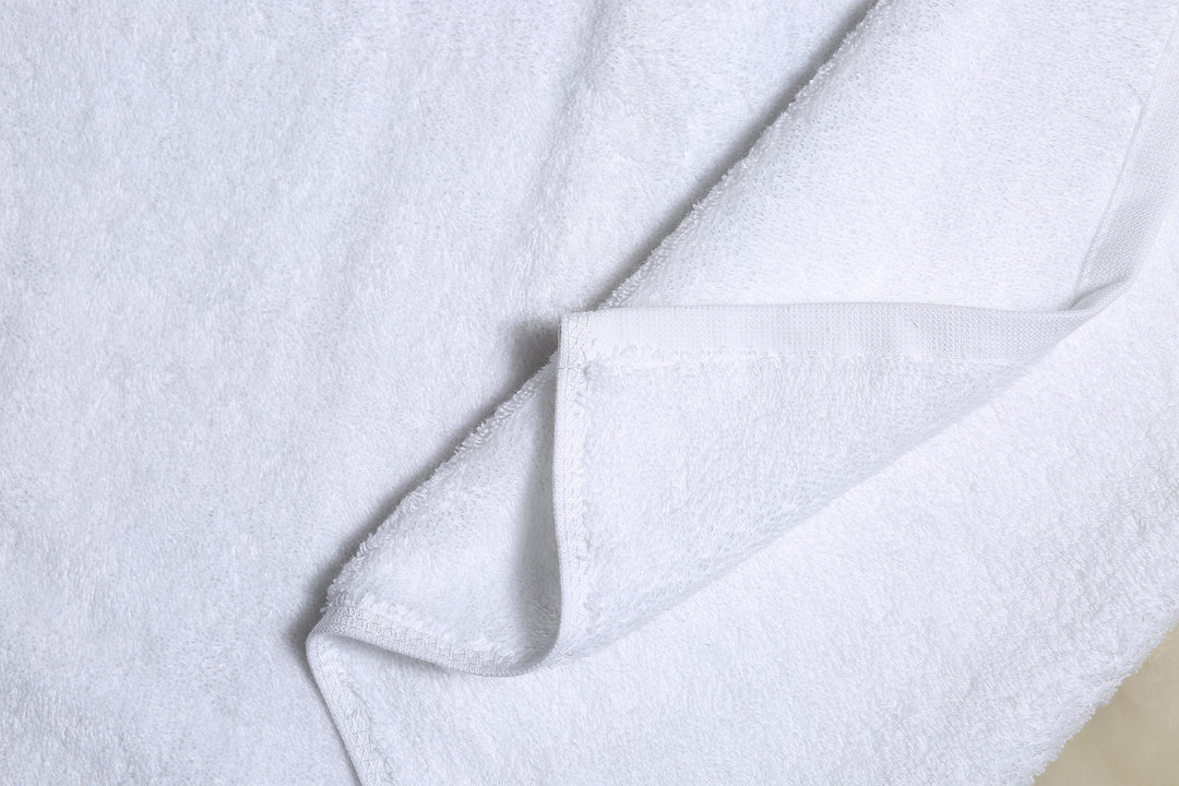 100% Cotton Premium White Hand Towels 14"X29.5" (Pack of 4)