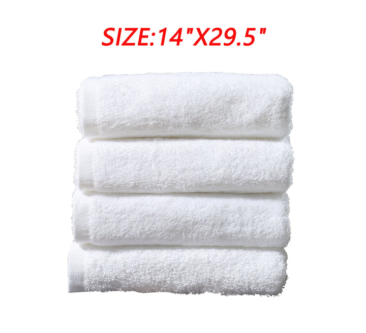 100% Cotton Premium White Hand Towels 14"X29.5"