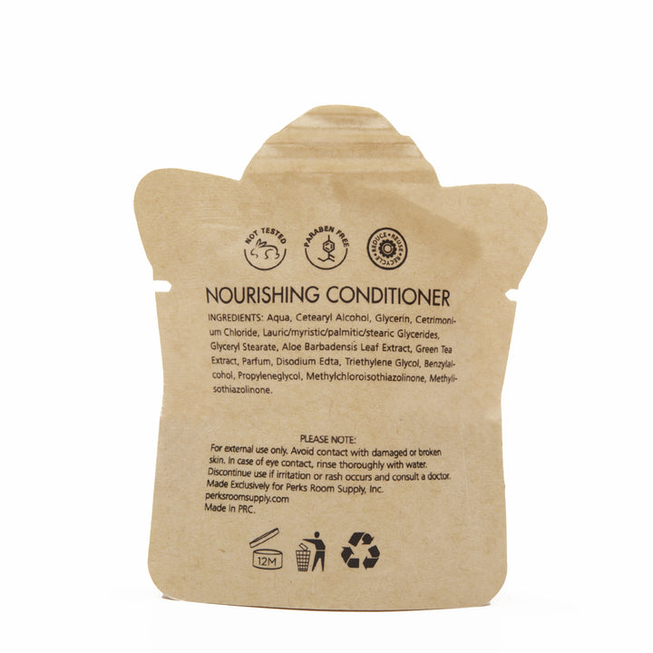 100 / 200 Pack Hotel Conditioner Bulk (Travel Size 0.75oz) No Plastic Kraft Paper Pouch - Aloe and Green Tea Extract