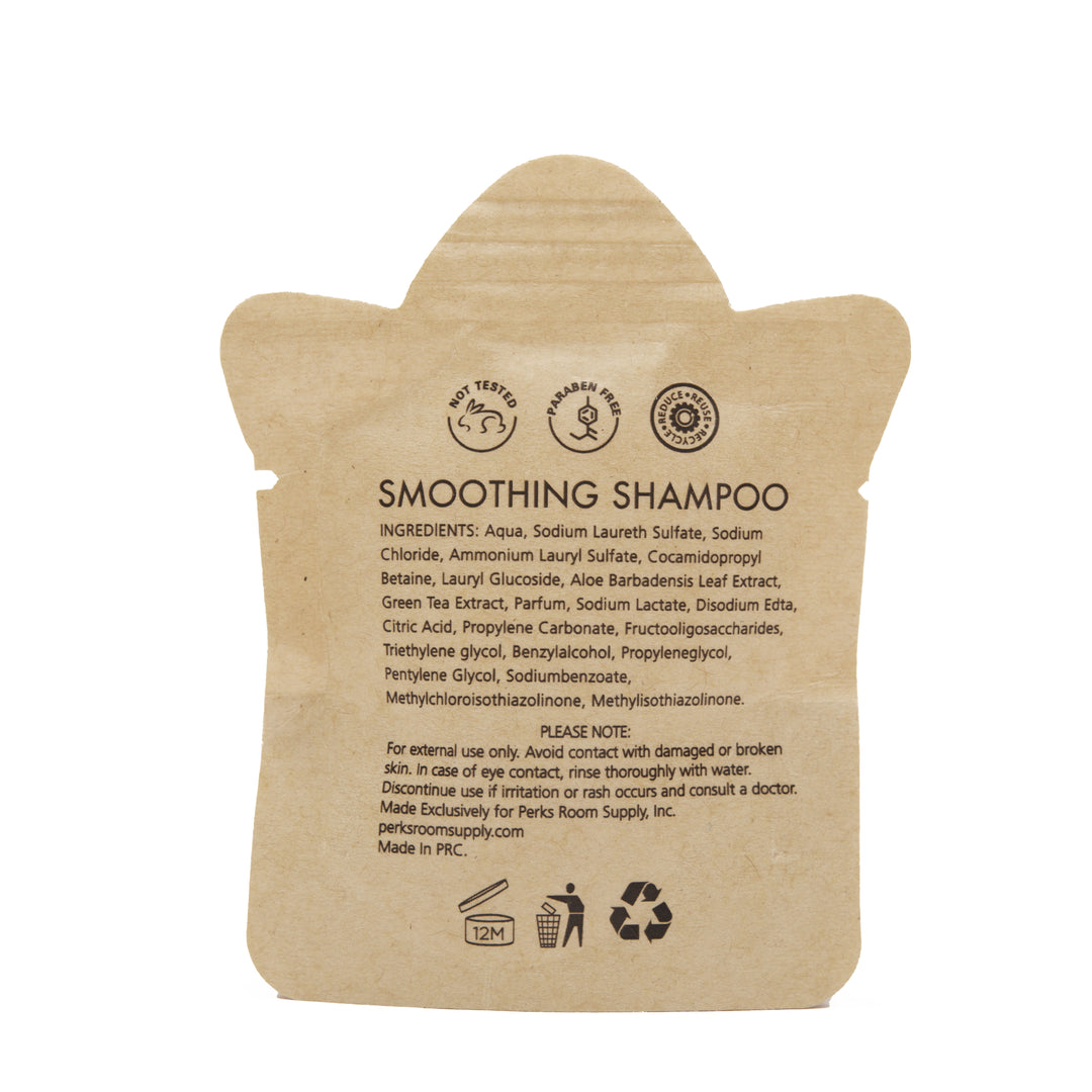 100 / 200 Pack Hotel Shampoo Bulk (Travel Size 0.75oz) No Plastic Kraft Paper Pouch, Aloe and Green Tea Extract