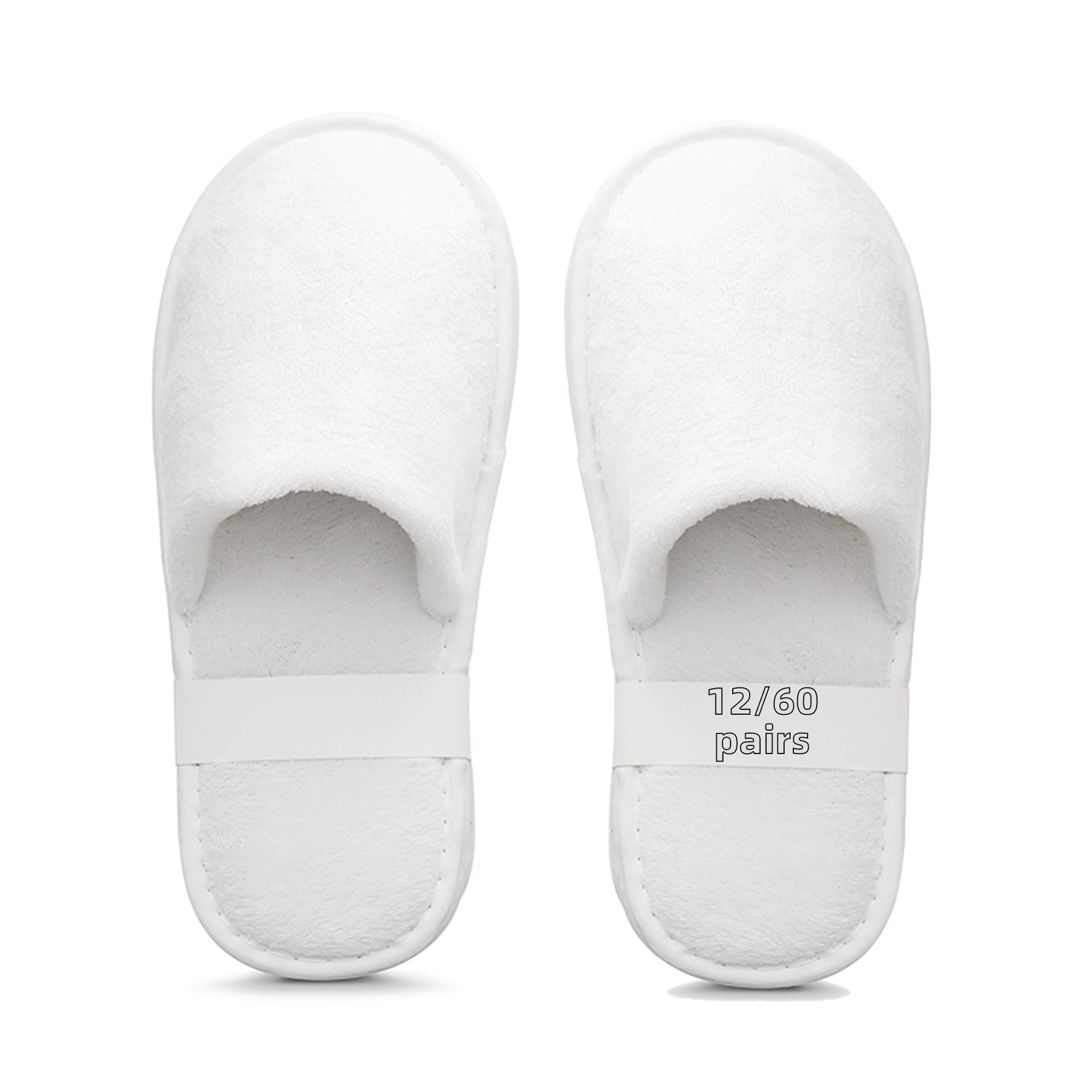 EAU D'EDEN 12 / 60 Pairs Disposable Velvet Hotel Spa Slippers (US 10)