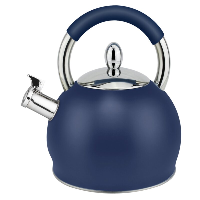 Stovetop Whistling Tea Kettle 3 Liter (3-Quart) Classic Teapot Induction  Compatible-Blue 2409