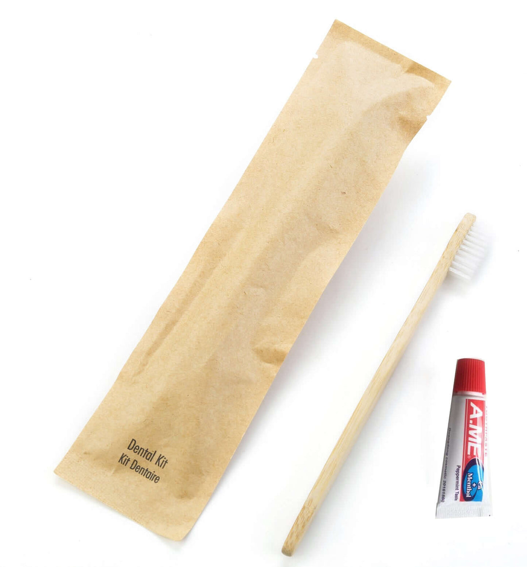 dental kits bamboo toothbrush toothpaste for vacation homes and hotels
